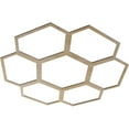 thumbnail image 2 of 38"OD x 16 1/4"ID x 1/4"T Florin Wood Fretwork Pierced Ceiling Medallion, Hickory, 2 of 3