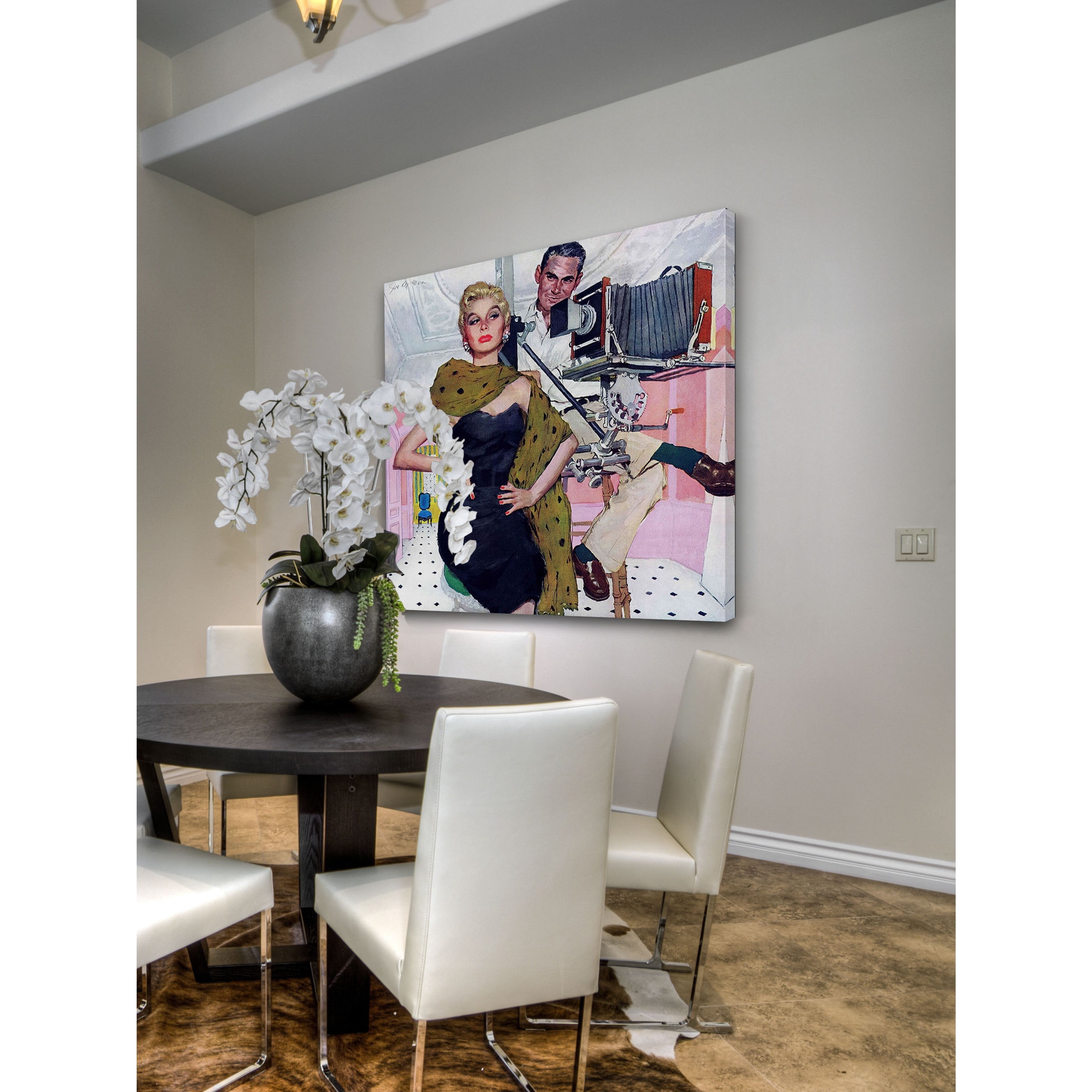 "Model Wife" Painting Print on Wrapped Canvas