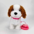 thumbnail image 4 of PLGEBR 2026 Lifelike Robot Dog Toy, Interactive Walking Plush Puppy with Touch Sensing, Voice Mimic & Sounds, Leash Remote Control, Soft Fur Battery Powered for Kids, 4 of 8