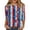 Navy, variant on Women's 250th Anniversary USA Shirt Patriotic American Flag Print Crew Neck 3/4 Sleeve T-Shirt