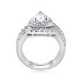 thumbnail image 3 of 1 1/4ct Pear Shape Lab Grown Diamond Halo Wedding Engagement Set 14K White Gold, 3 of 3