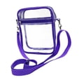 thumbnail image 4 of Bolso bandolera transparente para hombre y mujer, bolso de hombro transparente, bolso de mano para festivales. Violeta Grande, 4 of 9