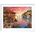 thumbnail image 2 of Art.com The Mediterranean Harbour Art Print by Dominic Davison, White Frame Wall Art, 29" x 23", 2 of 5