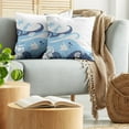 thumbnail image 5 of Ambesonne Ocean Throw Pillow Cover 2 Pack, Deep Sealife Creatures, 24", Navy Blue Aqua and White, 5 of 7