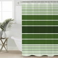 thumbnail image 2 of Extra Long Shower Curtain 72x84 Inch, Forest Green Ombre Stripe Shower Curtain Waterproof Bathroom Decor Farmhouse Striped Gradient Fabric Bath Curtain Set Accessories with Hooks, 2 of 6