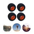 thumbnail image 5 of 4 Pcs All Terrain Off Road Skateboard Longboard Wheels (black+orange), 5 of 5
