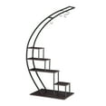 UBesGoo 5 Layer Half Circle Pot Stand, Metal Flower Stand Rack, Plant