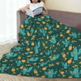 thumbnail image 6 of Pofeuu Pineapple And Cactus Print Ultra-Soft Micro Fleece Blanket,for Bed Or Sofa,All Season Throw Blankets Flannel Blanket-50"x40", 6 of 7