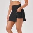thumbnail image 2 of XIAONU Women's Tennis Skort Split Hem High Waist Mini Skort Stretchy Active Golf Workout Skort, 2 of 6