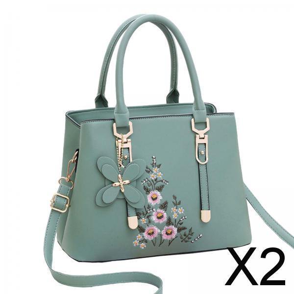2xBolso De Hombro Para Mujer, Bolso De Compras, Bolso De Mano Para Viajes, Playa, Desplazamientos, Color Verde