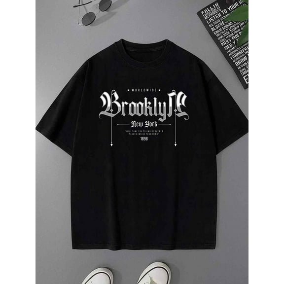 100% cotton Brooklyn NY Tee men's black Basic Unisex Shirt Short Sleeve tshirts Original Unisex Shirt Short Sleeve tshirts Fashion Unisex Shirt Cotton tshirts Fashion Unisex Shirt Crewneck tshirts