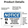thumbnail image 2 of (2 Pack) Safety Glasses And Safety Toe Sign, 2 of 7