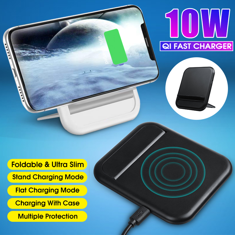 2 in 1 10W Portable Folding Wireless Fast Charger & Phone Holder Ultra