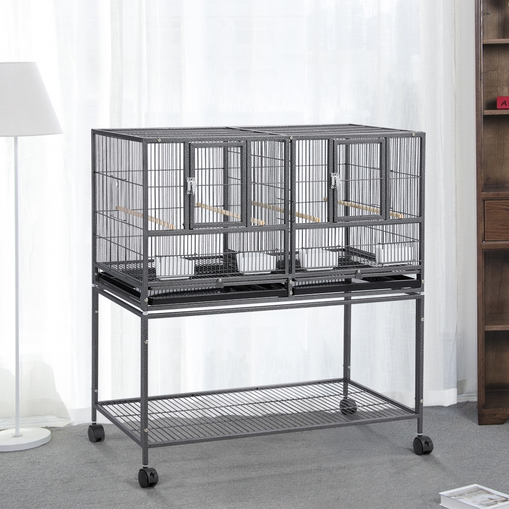 Yaheetech 41.5''H Stackable Wide Bird Cage with Rolling Stand,Black - image 3 of 10