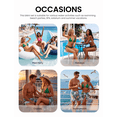 thumbnail image 5 of PatPat Mens Swim Trunks Tropical Leaf Pink Quick Dry Bathing Shorts Matching Couple Swimsuits Beach Vacation Wear Couple Gifts, 5 of 14