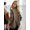 Brown, variant on Women's Single-Breasted Blazer with Back Slit – Long-Sleeve Notch Lapel Jacket with Buttoned Cuffs for Daily Wear-Gray Blue