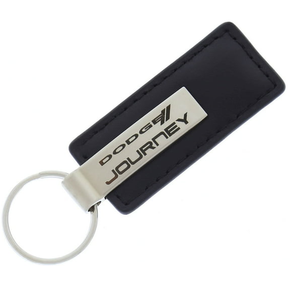 Dodge Journey Rectangular Leather Key chain (Black)