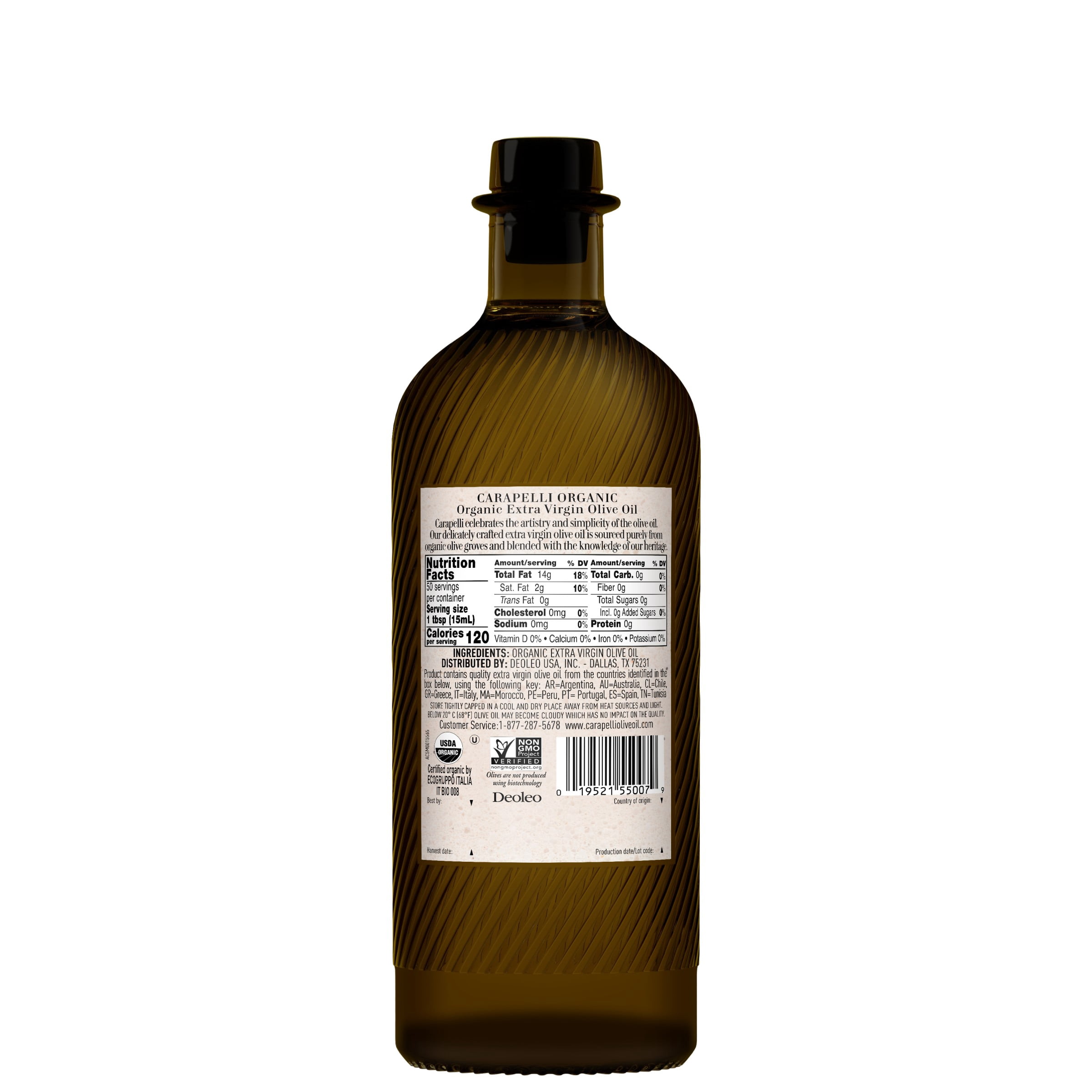 Carapelli Organic Extra Virgin Olive Oil 25.36 fl oz