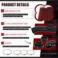 thumbnail image 3 of LS Swap Cold Air Intake + Red Filter For LSX LS1 LS2 4.8 5.3L 5.7L 6.0L Restomod, 3 of 9