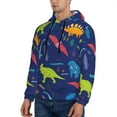 thumbnail image 3 of Sikiie Dinosaurs Men's Hoodie, Essentials Hoodie, Sweatshirt, Pullover Hooded Sweatshirt for Men-Small, 3 of 7