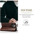thumbnail image 4 of Compatible with iPhone 13 Pro Leather Case, iPhone 13 Pro Wallet Folio Case Book Design with Magnetic Closure Kickstand Card Slots Flip Cover for iPhone 13 Pro 6.1 inch 2021 Brown, 4 of 12