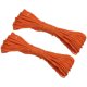thumbnail image 1 of Cuerda de paracord reflectante de 20 metros para camping Uxcell de 2 mm de nylon, color naranja, 2 piezas, 1 of 6