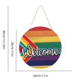 thumbnail image 3 of Replio Rainbow Door Sign Welcome Sign Wooden Farmhouse Home Sign Door Sign For Front Door Farmhouse Home Outdoor Decor Gifts Ideas, 3 of 9