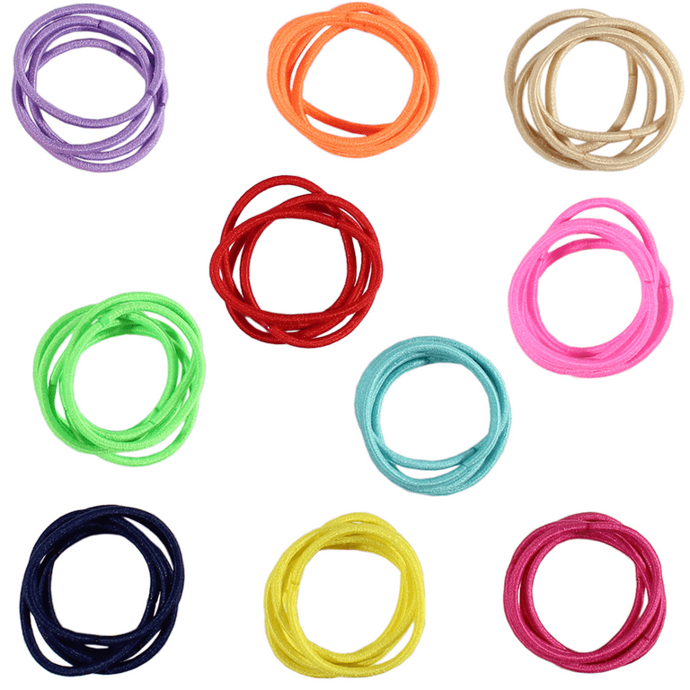 Gueuusu Hair Rubber Bands 500/1000 Pcs Assorted Color Colorful Rubber Bands for Hair Hair Bands Elastic Hair Ties Mini Hair Ties Rubber Hair, Beige
