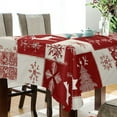 thumbnail image 3 of BZSMCE Square Tablecloth Red Christmas Printing Pattern Tableclothes, 3 of 9