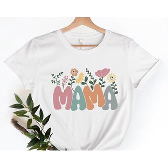Sam Soft Mother's Day Retro Mama Floral Shirt, Mom Shirt, Cute Women's Tee, Mother's Day Gift, Mama Shirt, Retro Mom Shirt, Vintage Mom Shirt, Trendy