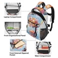 thumbnail image 5 of JIALIOU 14" Laptop Backpack Waterproof Airline Approved Stylish Casual Daypack for Travel Business College Work, Flamingo Balloon Rainbow, 5 of 8