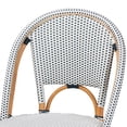 thumbnail image 4 of bali & pari Genica Navy and White Weaving and Rattan 2-Piece Counter Stool Set, 4 of 6