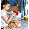 thumbnail image 6 of DolliBu Santa Grey Shark Stuffed Animal Plush Toy - Super Soft Wild Animal Dress Up with Red Santa Claus Outfit, Cute Ocean Wildlife Gift, Holiday Christmas Gift - 12 Inches, 6 of 6