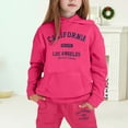 thumbnail image 2 of Toddler Girls Outfits Sets Winter Hoodie Joggers Comfy Casual Kids Print Cute Girls Fall Clothes Hot Pink Size 2-3T, 2 of 4