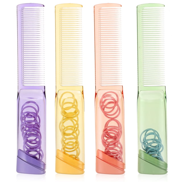 EeaseCA 4pcs Multi-functional Hair Straightening Comb Anti-static Smooth Hairstyle Comb With Storage Handle