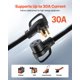 thumbnail image 2 of Cable de extensión para generador VEVOR, 30 amperios, 250 V, 7500 W, 15 m, 2 of 9