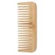 thumbnail image 1 of Peine de madera de dientes anchos para cabello grueso, peine antiestático de madera de durazno con mango ergonómico., 1 of 5