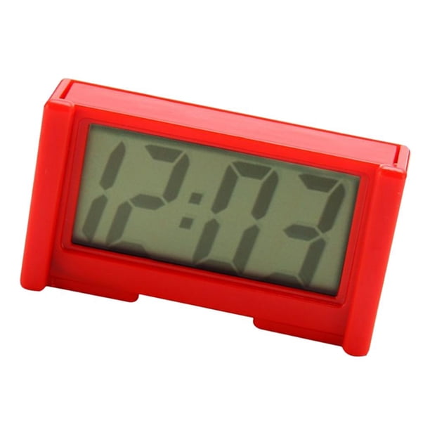 Reloj Cuadrado Del de Tiempo Del Tablero de Instrumentos Del Coche Del Reloj Digital de , Autoadhesivo rojo Soledad Mini reloj cuadrado