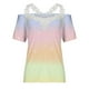 thumbnail image 4 of Blusa superior sexy de manga corta con retazos de encaje con cuello en V de verano para mujer OAVQHLG3B Store  lin121212, 4 of 4