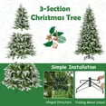 thumbnail image 6 of Harmijoy 6 FT Pre-lit Artificial Christmas Tree, Hinged Xmas Tree w/ 765 Snowy & Snow-flocked Tips, 280 Warm-White LED Lights,Holiday Celebration Tree for Home Party, 6 of 8
