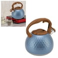 thumbnail image 4 of Stainless Steel Teapot, Heat Up Fast Beautiful Whistling Tea Kettle Mature Technology Practical With Handle For Kitchen Flash Blue, 4 of 8