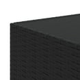 thumbnail image 3 of vidaXL Square Garden Coffee Table Black 50x50x30 cm Poly Rattan, 3 of 4