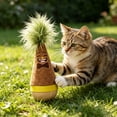 thumbnail image 5 of Cat Toy — Catnip-Free Self-Righting Wobble Tumbler with Feather Teaser, Silent Interactive Self-Play for Indoor Cats, No Batteries Required, 5 of 7