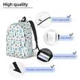 thumbnail image 4 of Picia Lighthouse And Sea Printed Canvas Daypack - Stylish and Durable Vintage Compact Backpack - Class, Work, Travel, or Laptop Bookbag,Organized Compartments-Medium, 4 of 6
