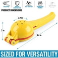 thumbnail image 5 of Zulay Kitchen 2-in-1 Manual Lemon Squeezer Manual Juicer Citrus Press - Yellow/Red, 5 of 8