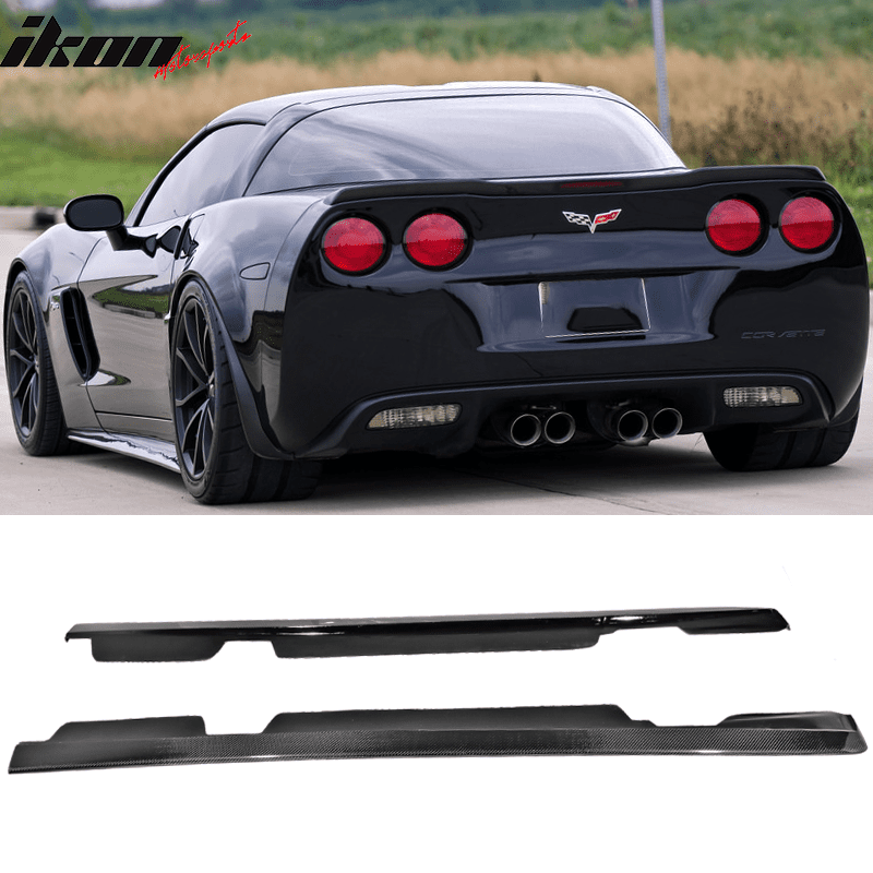 Fits 0513 Chevy Corvette C6 Z06 ZR1 Side Skirts Carbon Fiber CF