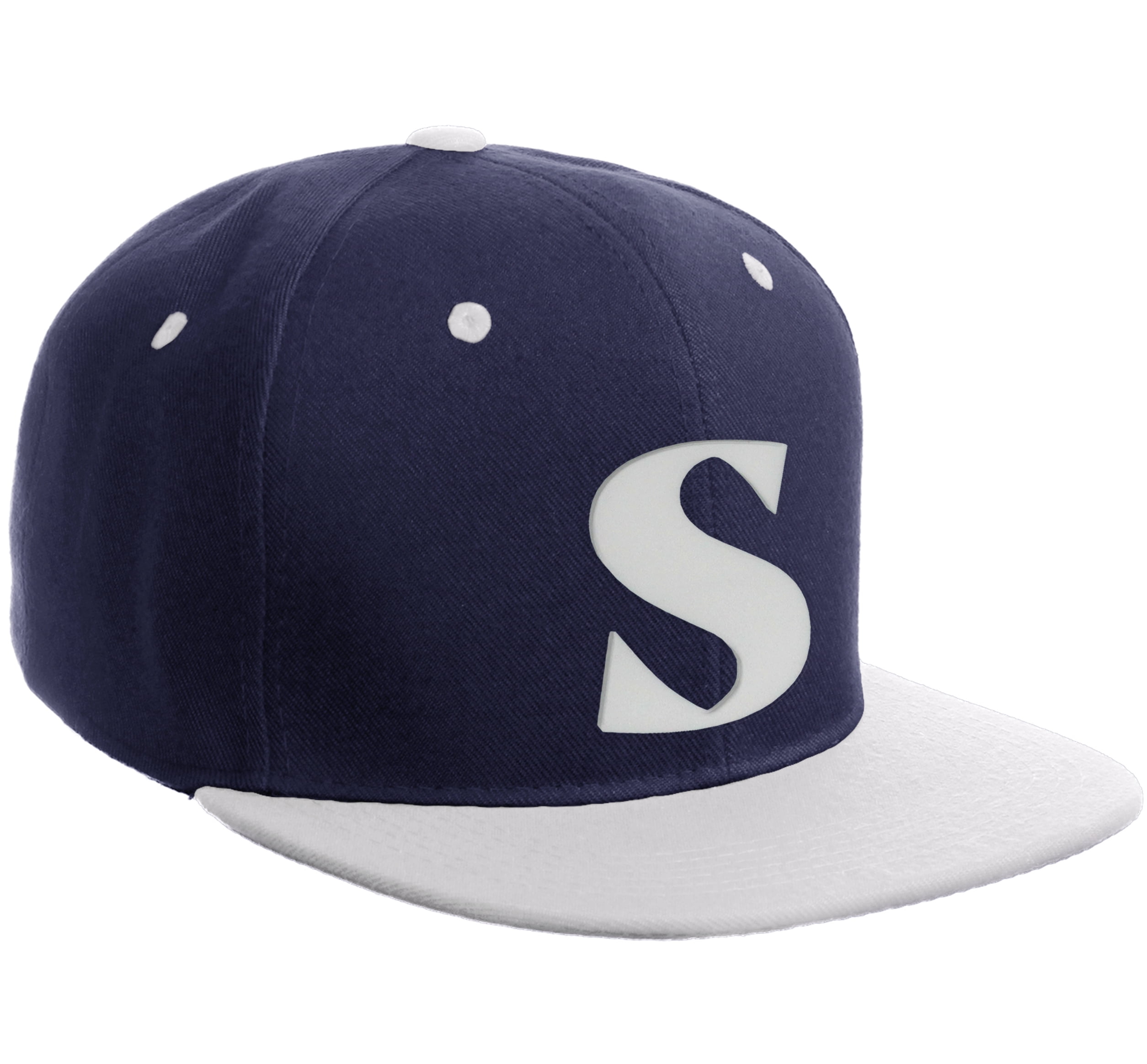 Daxton Classic Snapback Hat 3D Capital Alphabet Letters Flat Bill Visor