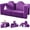 Purple, variant on ICEEIF 10-Piece Kids Play Couch, 10-in-1 Modular Kids Sofa for Playing, Creative Building, Sleeping, Playroom, Bedroom, Glowing Unicorn Pink