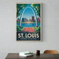 thumbnail image 6 of Vintage St. Louis Cityscape Retro U.S. Tourism with Iconic Arch & Mississippi River Canvas Poster, 6 of 8