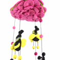 thumbnail image 3 of Global Groove GLG2326-596016 Pink Felt Bumble Bee Mobile, 3 of 3